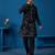 Black viscose silk thread with sequence embroidered work kurta only