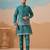 Rama green viscose silk multi thread with sequence embroidered work kurta jacket & bottom