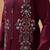 Maroon viscose silk multi thread with sequence embroidered work kurta jacket & bottom