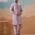 Lavender viscose silk multi thread with sequence embroidered work kurta jacket & bottom