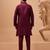 Maroon viscose silk multi thread with sequence embroidered work kurta jacket & bottom