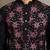 Black viscose silk real mirror with thread & sequence embroidered work kurta only