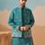 Rama green viscose silk multi thread with sequence embroidered work kurta jacket & bottom