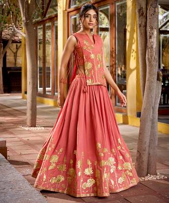 Pure Shimmer Thread Embroidery Co-ordset with Luxe Foil Detailing 1