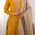 Mustard Chinon Embroidered Kurta Sharara Set