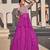 Purple embroidered raw silk anarkali