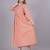 Aarti fashion peach women printed fit and flare maternity ethnic dresses