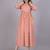 Aarti fashion peach women printed fit and flare maternity ethnic dresses