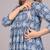 Aarti fashion blue women printed fit and flare maternity ethnic dresses