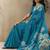 Sky blue munga silk handloom weaving saree