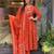 Embroidered cotton trendy salwar kameez in orange