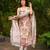 Salwar kameez printed pure crepe in cream