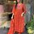 Embroidered cotton trendy salwar kameez in orange