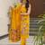 Printed mustard silk readymade salwar kameez