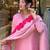 Women pink embroidered chanderi viscose kurta set with dupatta
