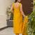 Printed mustard silk readymade salwar kameez