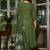 Embroidered work viscose chanderi salwar suit in dark green color
