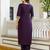 Purple viscose embroidered salwar kameez