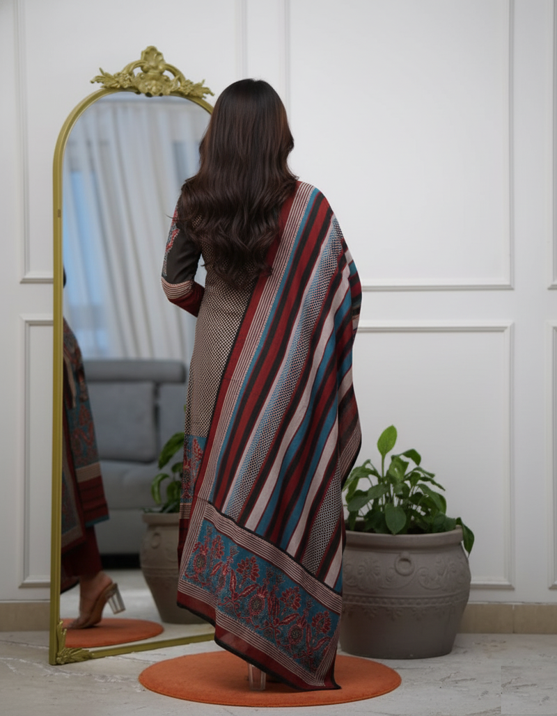 Multicolor rayon printed trendy salwar kameez