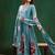 Chanderi silk sky blue embrodiered anarkali salwar kameez