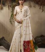 Multicolour munga cotton handloom weaving saree