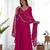 Pink georgette gown duppta full set with pent ready to wear