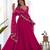 Pink georgette gown duppta full set with pent ready to wear