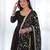 Black georgette gown duppta full set with pent ready to wear