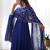 Blue georgette gown duppta full set with pent ready to wear