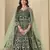 green velvet anarkali suits with heavy embroidery work