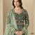 green velvet anarkali suits with heavy embroidery work