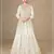 White chinon free size stitched anarkali suits with embroidered sequin 