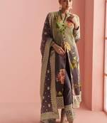 multi silk anarkali suit with digital printed work- full stitched free size