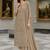 Cream Fox Georgette Semi Stitched Suit With Khatli & Sequin Work