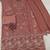 Peach Fox Georgette Semi Stitched Suit With Khatli & Sequin Work