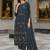 Blue Fox Georgette Semi Stitched Suit With Khatli & Sequin Work