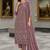 Purple Fox Georgette Semi Stitched Suit With Khatli & Sequin Work