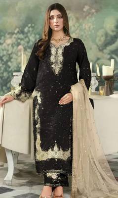 black jimmy cho suit with embroidered sequin  1