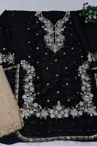 black jimmy cho suit with embroidered sequin 