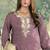 Lavender jimmy cho semi stitched suit with embroidery & sequence work