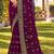 wine zari embroidered stone border georgette designer saree for women