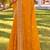 mustard zari embroidered stone border georgette designer saree for women
