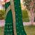 bottle green zari embroidered stone border georgette designer saree for women