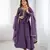 Purple anarkali set with intricate embroidery work