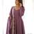 mauve roman silk chanderi fully flared anarkali gown set with dupatta & pant 