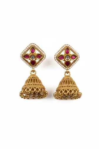 Royal kundan bandhai beads necklace set