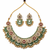 Antique gold kundan bandhai necklace with pearl
