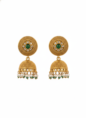 Handcrafted kundan meenakari bandhai chowker set 4