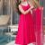 Pure romansilk chanderi fabric fully flare anarkali with pant dupatta set ready to wear