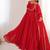 Red colour heavy pure fox bloming georgette 7 mtr plus flare gown pant with dupatta